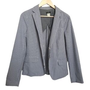 J. CREW Blue Plaid Check Blazer, Cotton, Lightweight, Business Casua Women (6)
